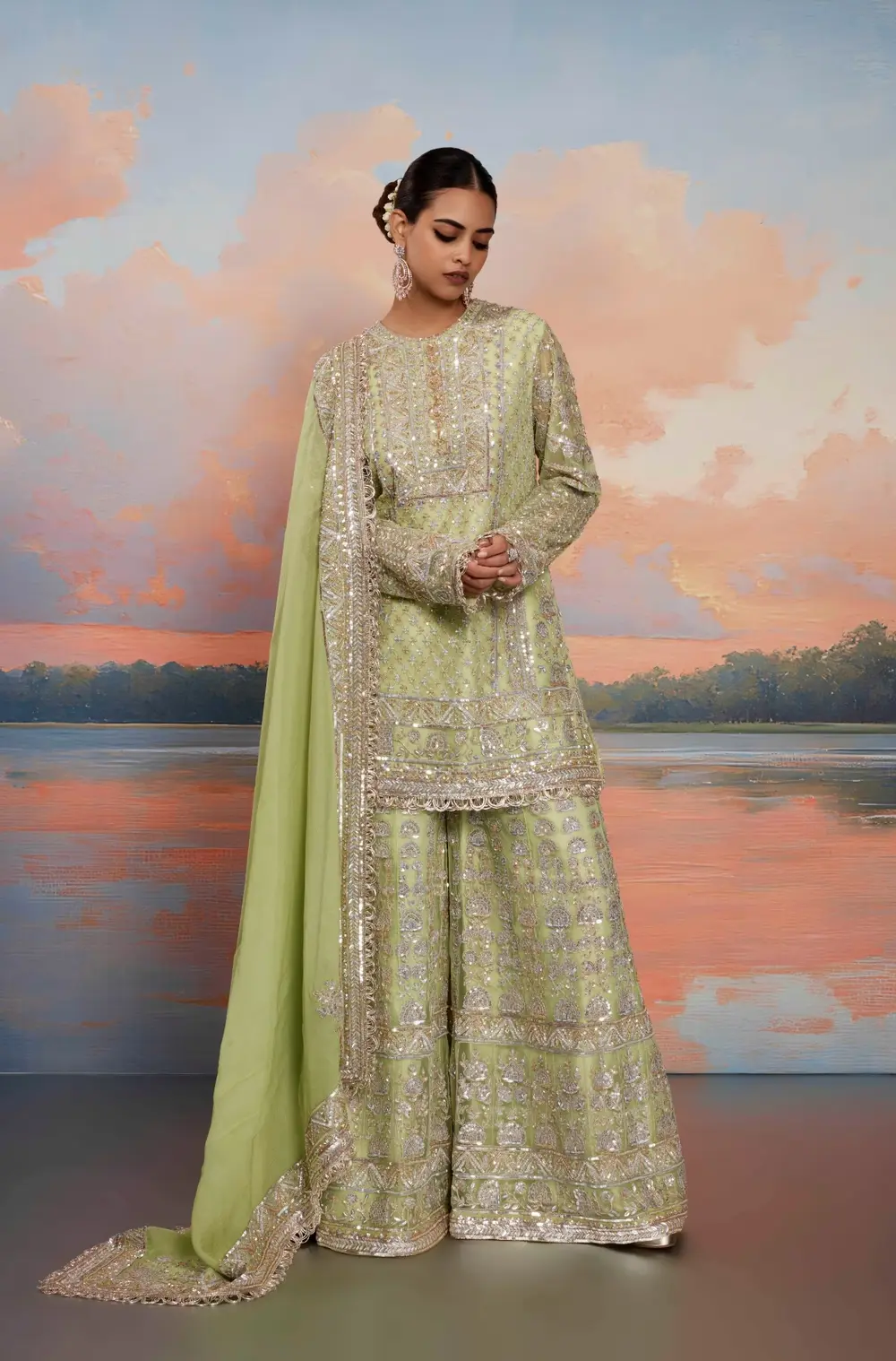 Customized women's suit with tailored fit and intricate detailing, designed by Adahh Fashion Boutique
